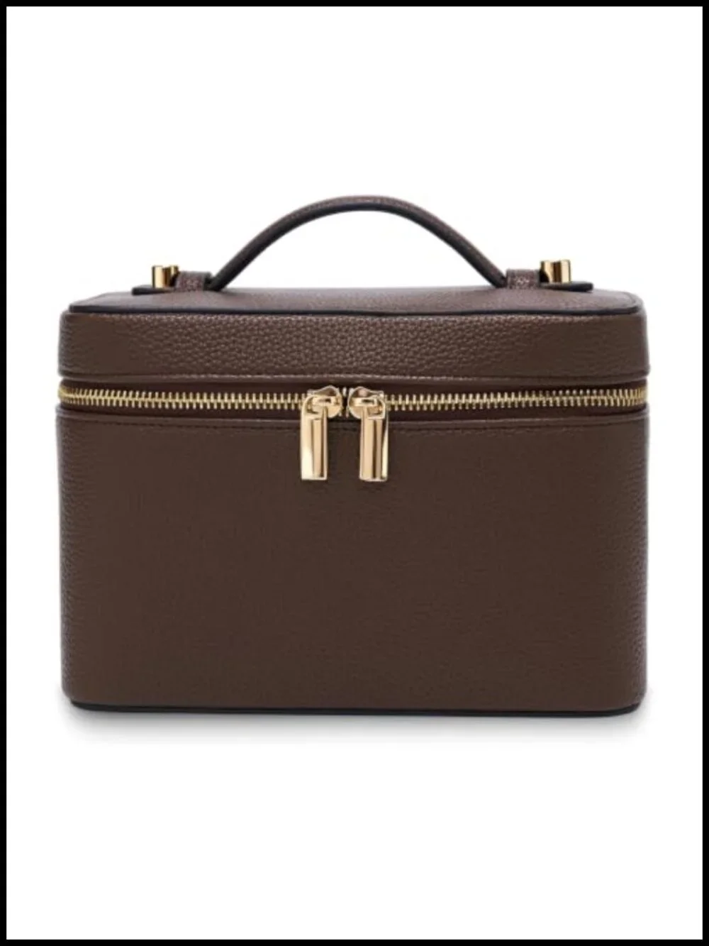Vegan Leather Hard Cosmetic Organizer Travel Makeup Bag Vanity Case